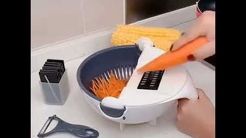 Dụng Cụ Cắt Thái Rau Củ Kèm Rổ Xoay Tiện Dụng 9 trong 1