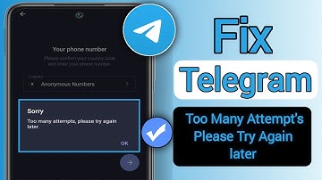 How To Fix Telegram Too Many Attempts Please Try Again Later (Easy way)Fix Telegram Too Many Atteams