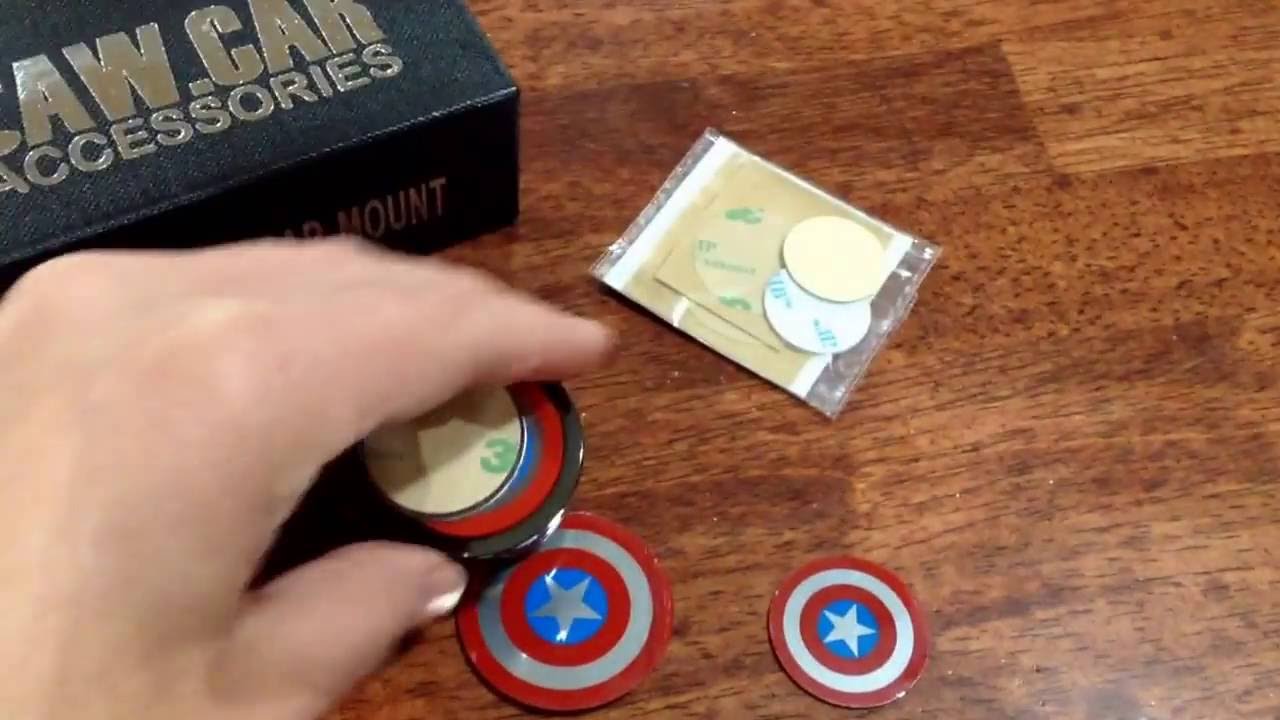 Review of Magnetic phone mount by CAW CAR ACCESSORIES. Captain America