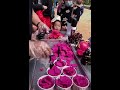 中国版コールドストーンアイス（ドラゴンフルーツ編）／Chinese version of Ice Cream Rolls "Dragon fruit"／中国版铁板冰淇淋(火龙果)