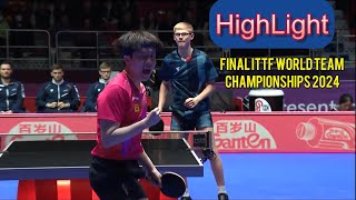 HighLight: Wang chuqin vs Felix Lebrun - final ITTF Busan 2024#pingpong #tabletennis #ittfbusan2024