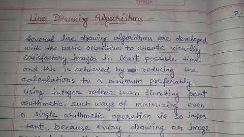 BCA 5sem: part 1: Line Drawing Algorithms (DDA)