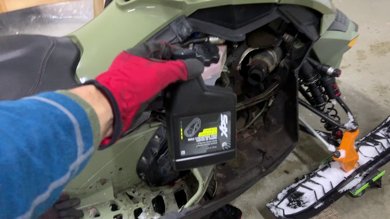 SkiDoo Rev XP Chaincase Oil Change YouTube