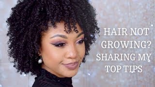 HAIR NOT GROWING? SHARING MY TOP NATURAL HAIR TIPS FOR GROWTH | DisisReyRey