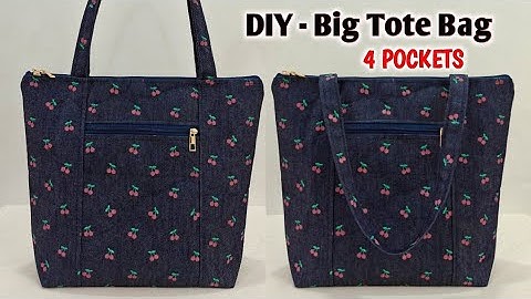 How to make a Big Tote Bag with More Pockets | DIY Tote bag for daily use | Shopping Bag | Handbags