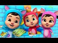 Three Little Pigs Story | Pretend Play Song | Cartoon Stories for Kids | Nursery Rhymes by Kids Tv