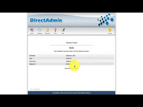 การสร้าง database สำหรับ xenforo ด้วย Directadmin