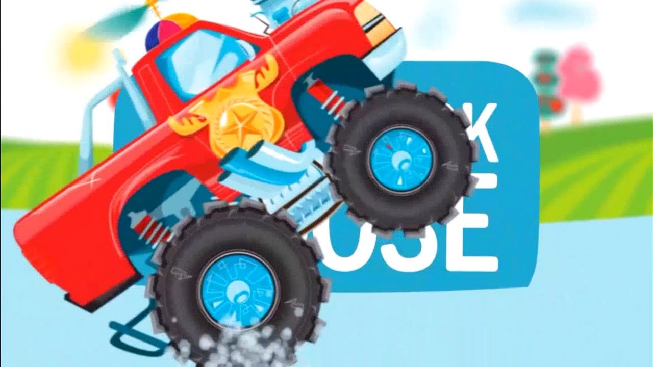 BUILD A TRUCK - BY DUCK DUCK MOOSE - BUILDING AND RACING ON VARIOUS ROUTES OUR OWN MONSTER TRUCK