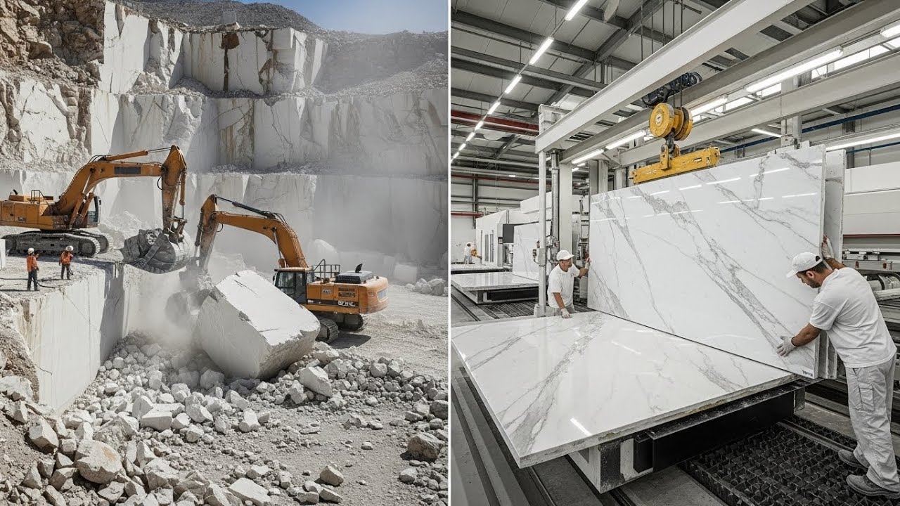Inside Marble Factory: From Stone Quarry to Luxury Marble – How High-End Slabs Are Crafted