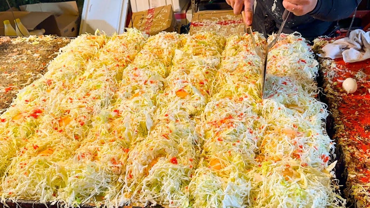 お祭りお好み焼き屋台 - YouTube