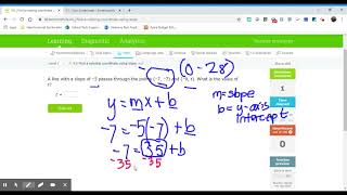 8th Grade IXL Find a missing coordinate using slope R5P level 1