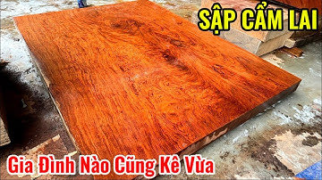 Sập Nguyên Khối Gỗ Cẩm Lai KT 2m51 x 1m85 x Dày 13cm - Gia Đình Nào Cũng Kê Vừa