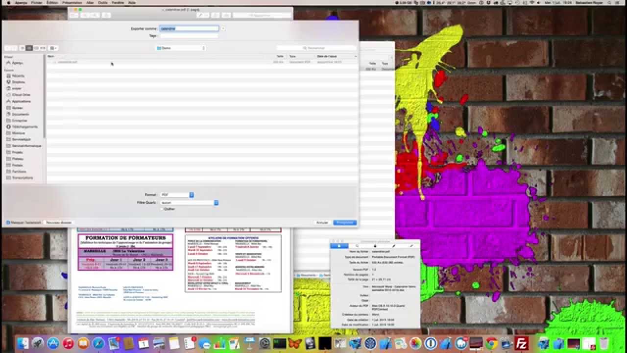 Convertir un PDF en PNG sur Mac (Calendrier) - YouTube