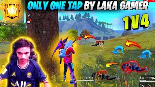 LAKA GAMER ID BANNED SOON😭 ONETAP & RED NUMBER IN GRANDMASTER LOBBY IN 1 VS 4 MATCH🔥