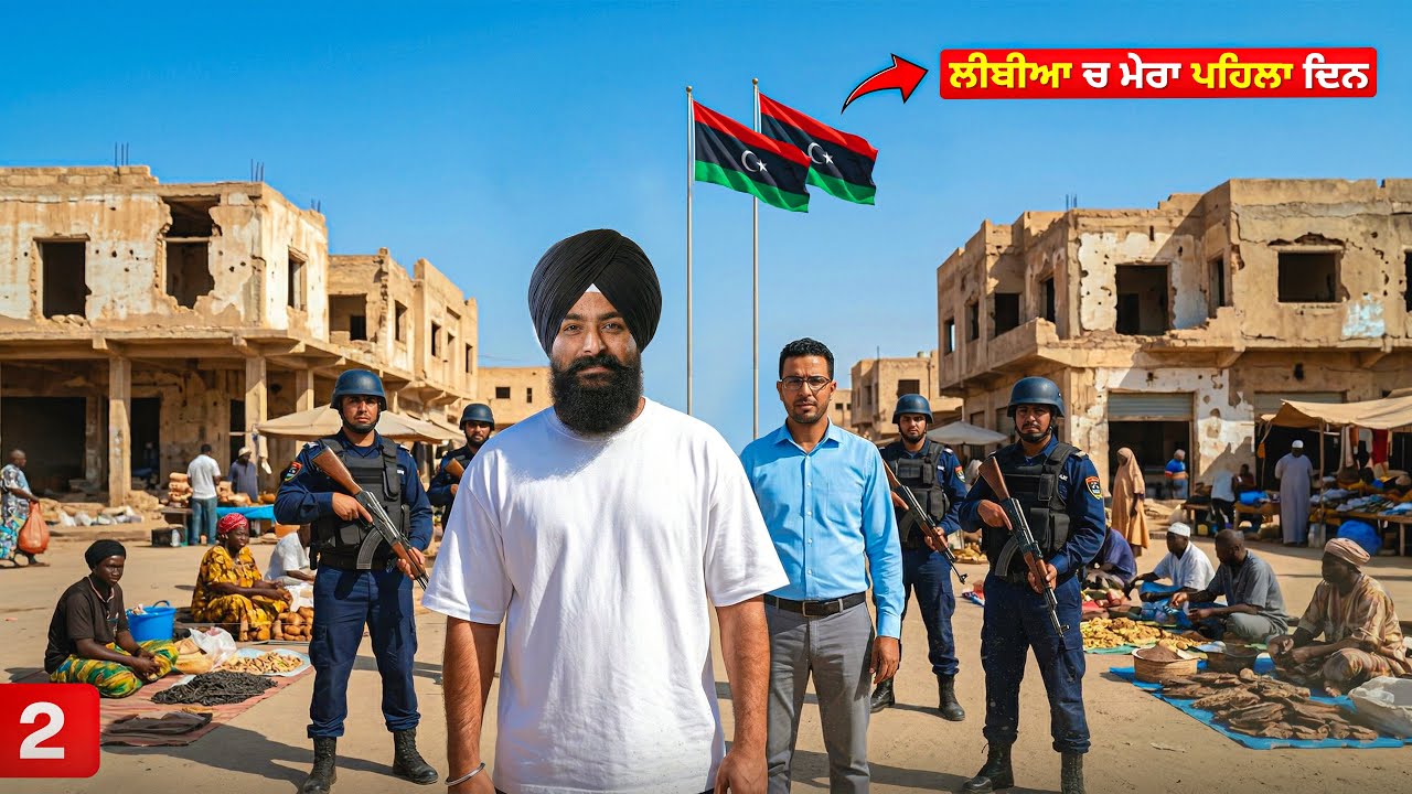 ⁣ਪੁਲਿਸ ਦੇ ਘੇਰੇ ਨਾਲ ਲੀਬੀਆ🇱🇾 ਚ ਮੇਰਾ ਪਹਿਲਾ ਦਿਨ😱 First Impression of Libya