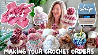 Making, Packing & Shipping your orders ✦ full time crochet business [working from home vlog]
