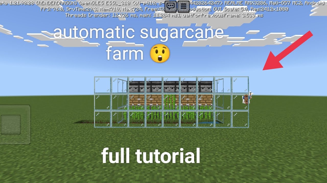 How to build automatic sugarcane farm in Minecraft pe ...