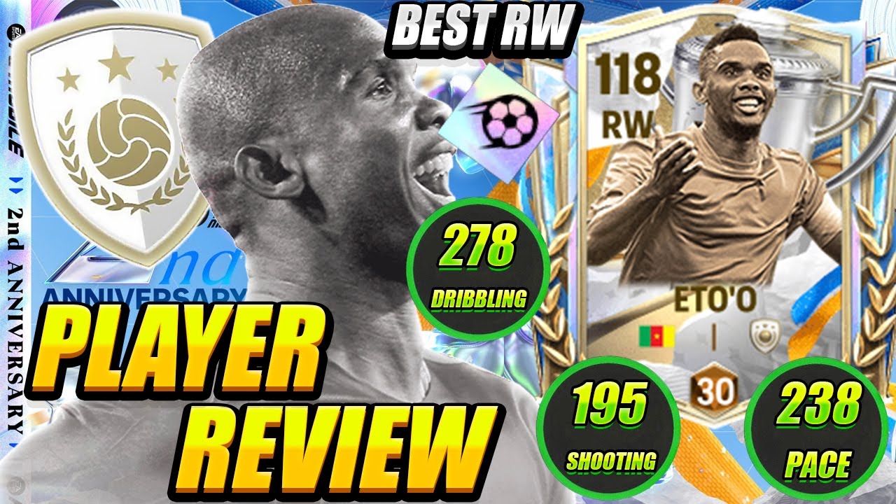 Is Eto'o the Best RW in FC Mobile 26? Full Anniversary Icon Eto Player ...