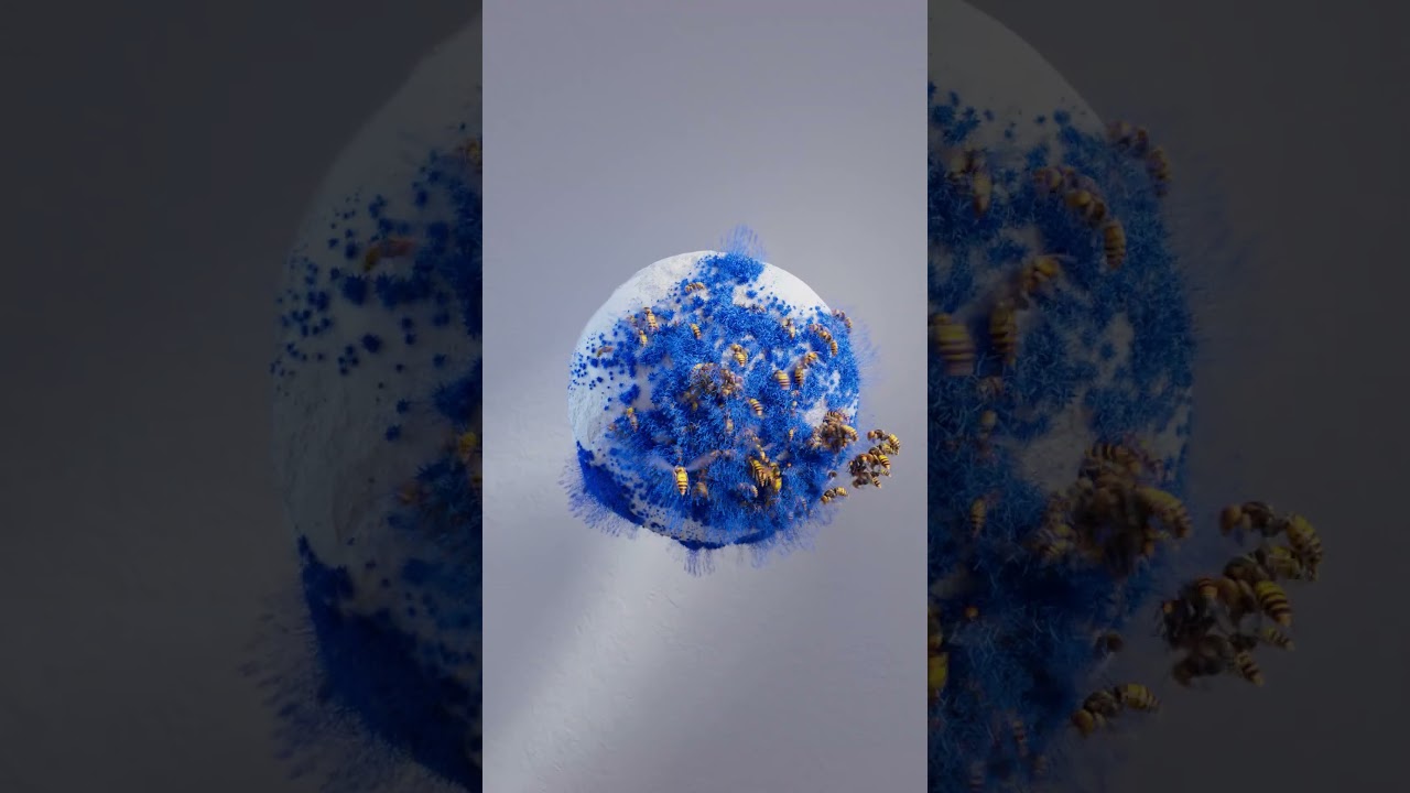 An example of what you can do with Cinema4D particles