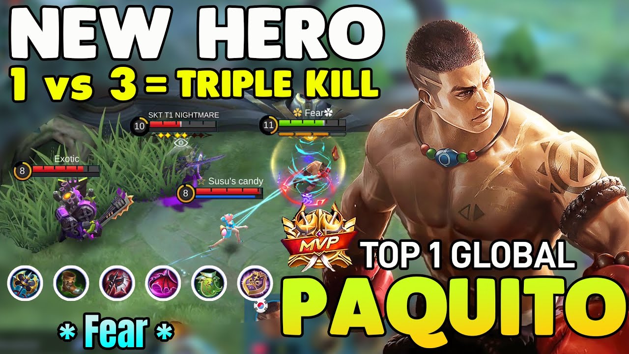 New Hero Paquito Best Build Gameplay Top 1 Global Paquito Mobile Legend Bang Bang Youtube New Hero Paquito Best Build Gameplay Top 1 Global Paquito Mobile Legend Bang Bang Youtube