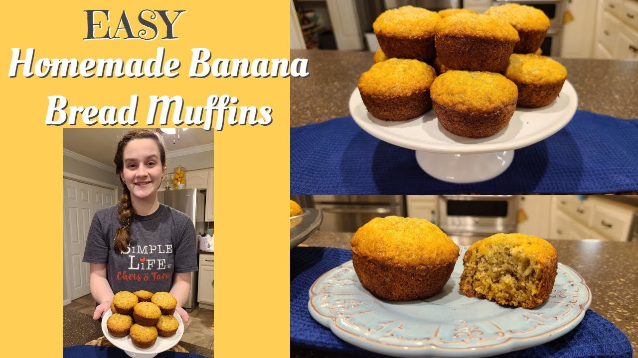 BEST BANANA BREAD MUFFINS | Easy Stir only | Full Recipe