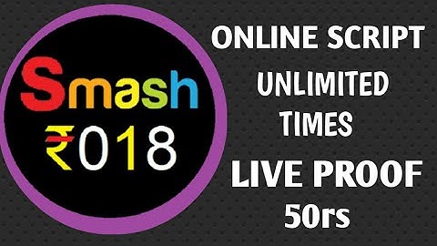 Smash2018 app online script with live proof | Smash2018 | By Konan Saifi