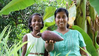 Traditional Village Recipes | Eating Bread with Spicy Banana Blossom Snacks and Sambal