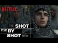 The king starring timothechalamet  how the battle scene was shot  netflix