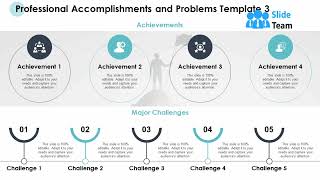 Professional Accomplishments And Problems Template Acheivements Ppt Slides