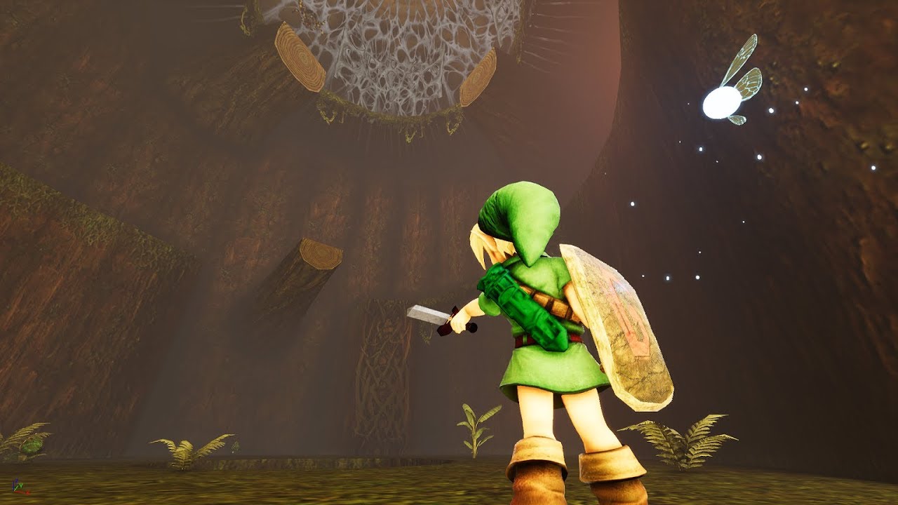 The Legend of Zelda Ocarina Of Time - Inside Deku Tree - Unreal Engine 4 vs  Nintendo 64