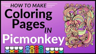 How to Make Coloring Pages in Picmonkey - KDP Low Content Coloring Books