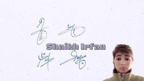 shaikh Irfan name signature with arooj