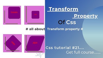 transform property in css | transform translate property in css | css tutorial #21