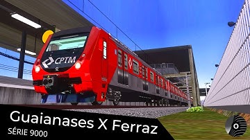 OpenBVE - GUAIANASES x FERRAZ DE VASCONCELOS com o TUE SÉRIE 9000 da CPTM! Linha 11 Coral