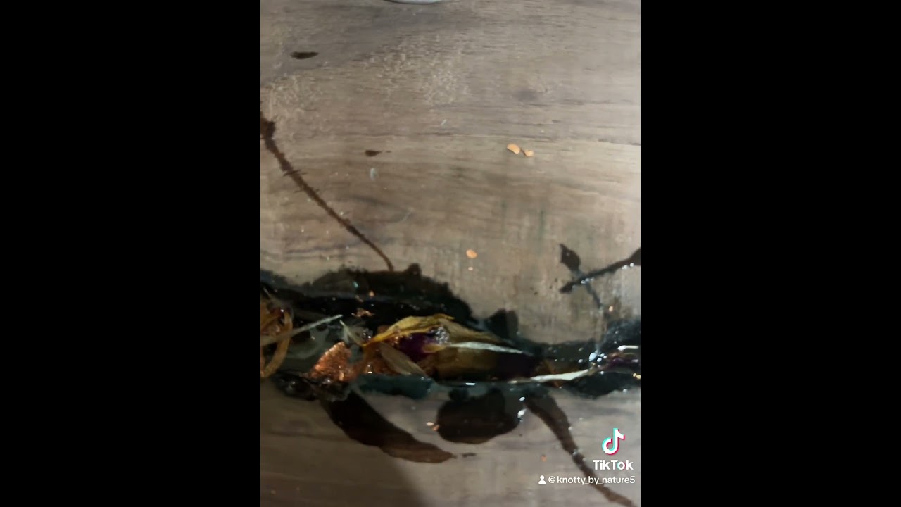 Walnut. Copper leaf. Floral inlay. Gorgeous. 