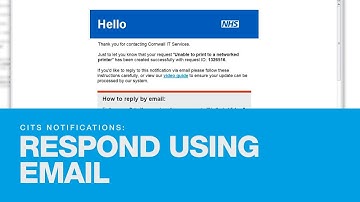 How to respond to CITS Notifications via Email