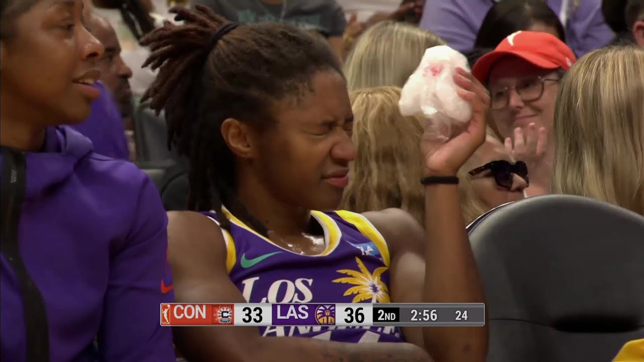 🫢 Ball THROWN Off Dangerfield's FACE | Los Angeles Sparks vs Connecticut Sun WNBA basketball