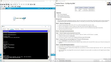 5.2.1.4 - Packet Tracer - Configuring SSH