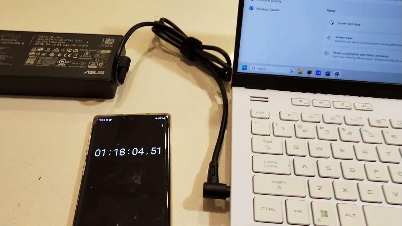 Asus Zephyrus G14 Charging Test (2023 version with 7940HS + 4070) YouTube