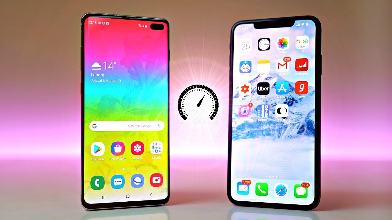 Samsung Galaxy S10 Plus Vs Iphone Xs Max Speed Test Wow Youtube