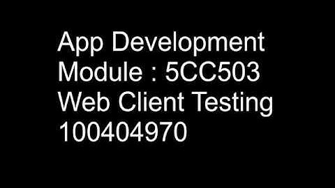 100404970 Calendar Application: Web Client Testing