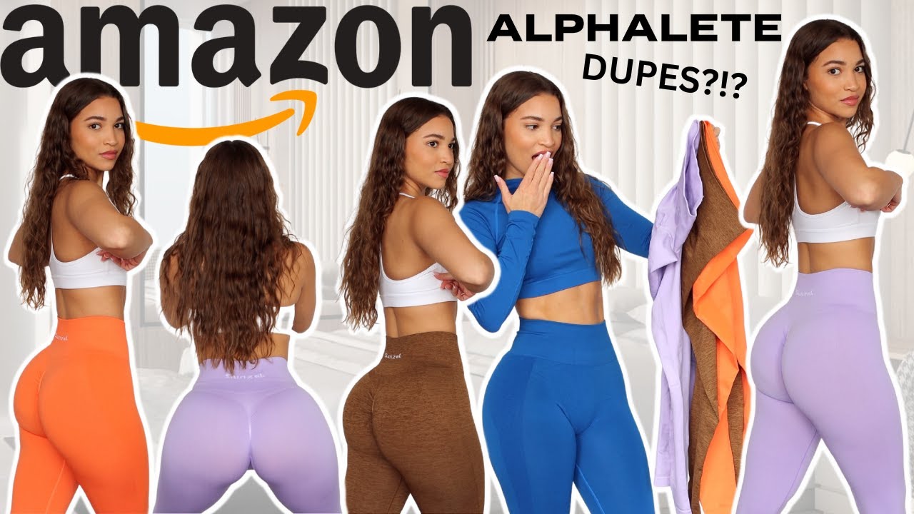 SCRUNCH LEGGINGS TRY ON HAUL FT. SUNZEL, ALPHALETE AMPLIFY DUPES?!  😳