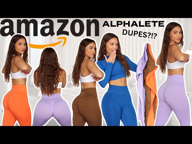 SCRUNCH LEGGINGS TRY ON HAUL FT. SUNZEL, ALPHALETE AMPLIFY DUPES?!