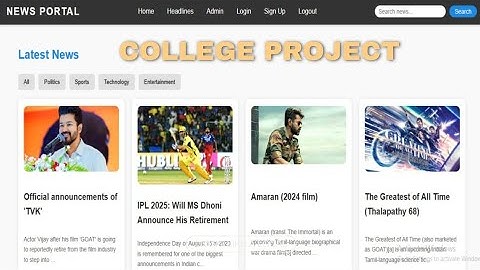 Building a Responsive News Portal Website with HTML, CSS, JS, and Bootstrap
