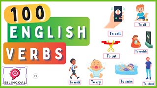 LEARN 100 MOST COMMON VERBS IN ENGLISH! Learn 100 verbs with 200 simple examples and pictures.