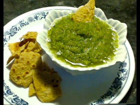 Roasted Green Tomato Salsa - Spicy Mexican Recipe