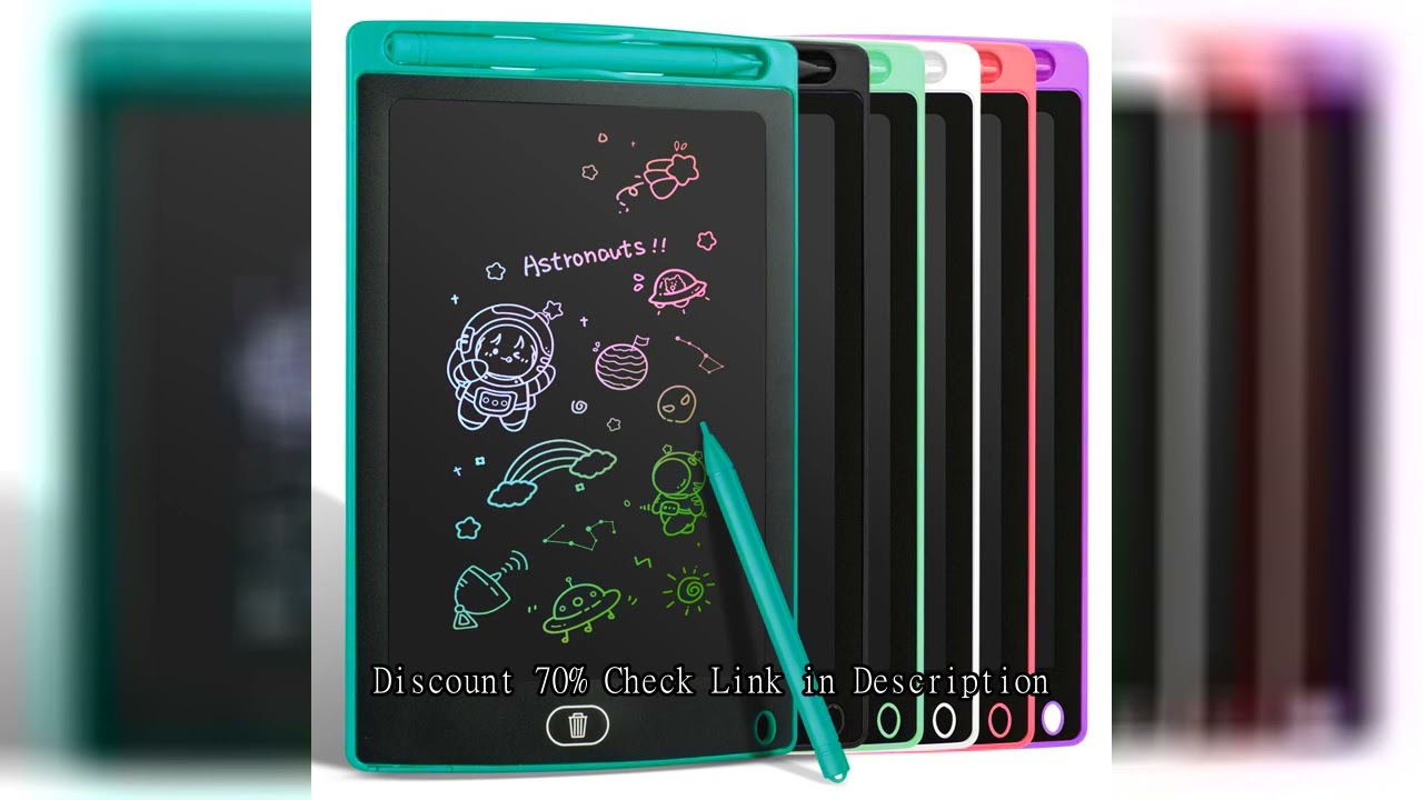 6.5/8.5/10/12 Inch LCD Drawing Tablet for Kids, Rechargeable Erasable Board with Pen, Travel Educati