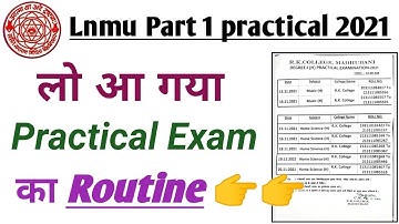 Lnmu ba/bsc/bcom part 1 pactical exam routine 2021