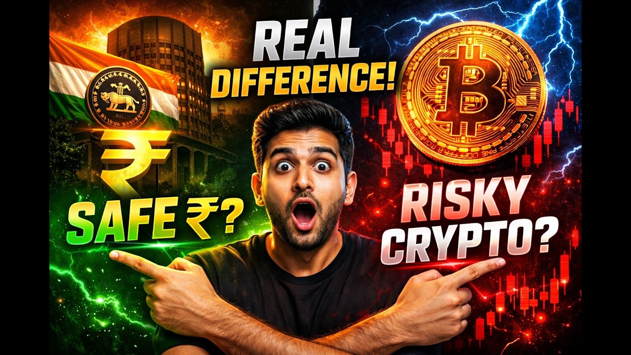 Digital Rupee vs Crypto 🔥 क्या है असली फर्क? (RBI vs Bitcoin Explained ...