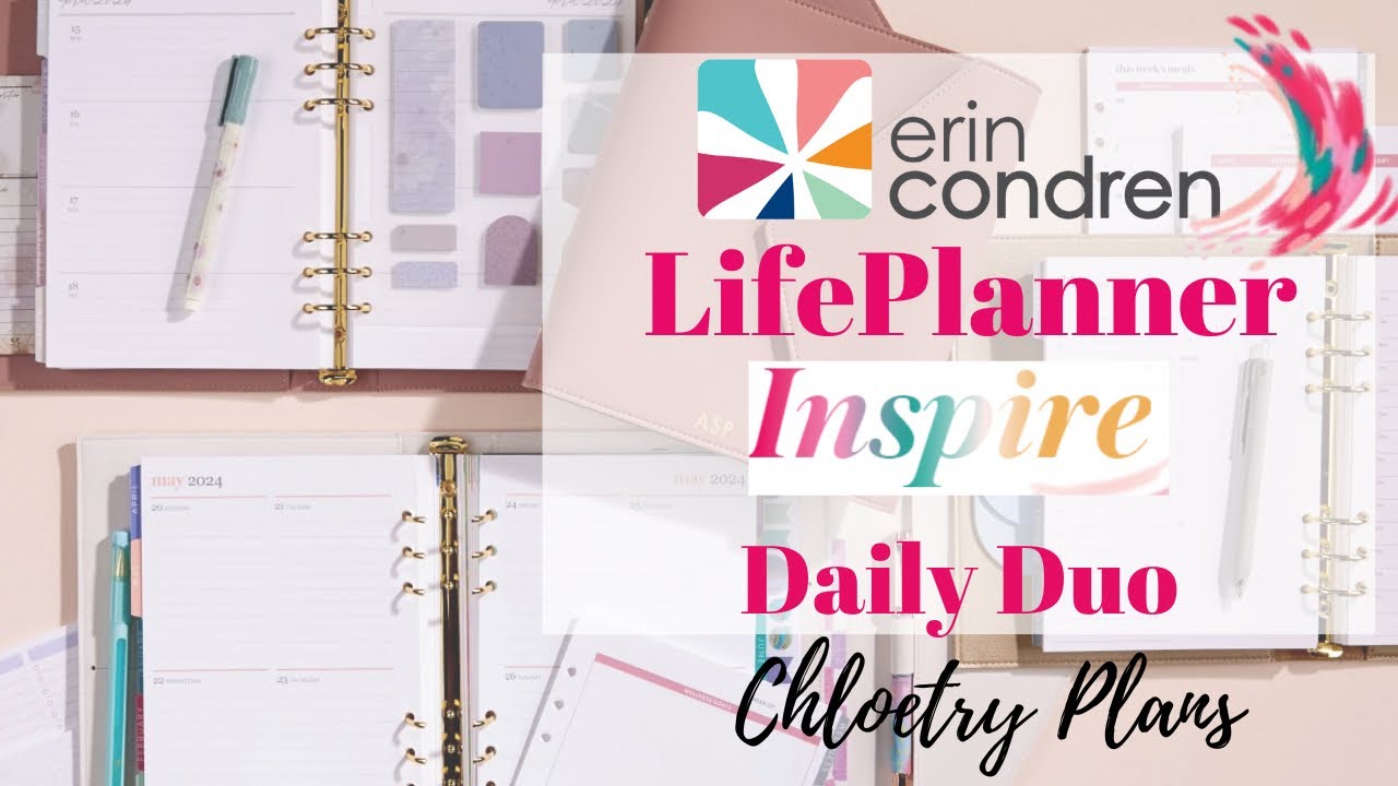 NEW 2023-24 Erin Condren Daily Duo LifePlanner | Chloetry Plans - YouTube